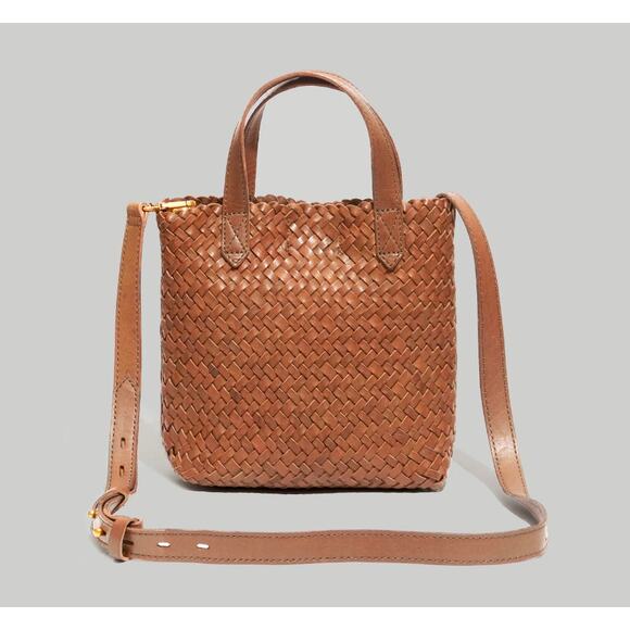 Madewell Handbags - Madewell The Small Transport Crossbody: Woven Leather Edition